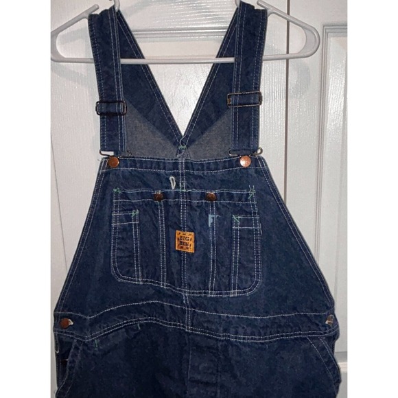 Vintage Men's Big Ben Bib Overalls  44 X 30, 7 Pockets, Dark Wash, Made in USA‎ - Picture 5 of 9